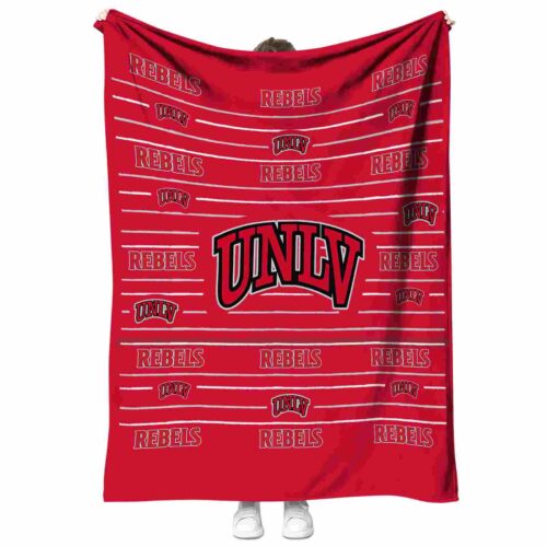 unlv rebels striped pattern red blanket best selling