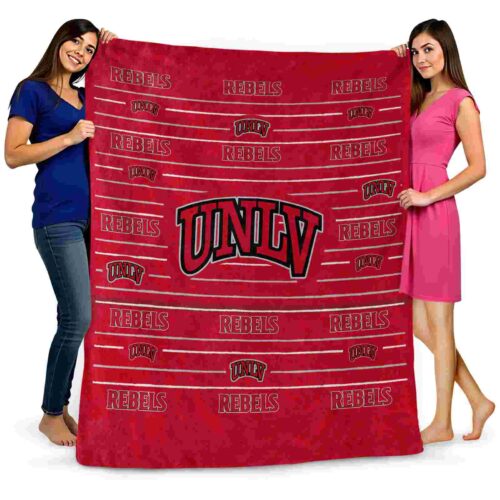 unlv rebels striped pattern red blanket fashion forward