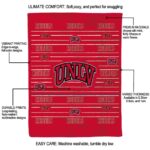 unlv rebels striped pattern red blanket best selling