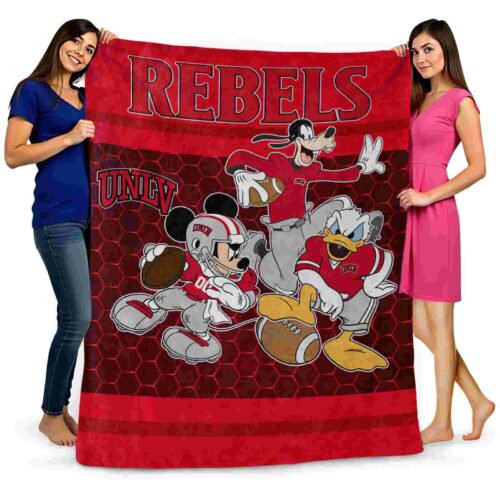 unlv rebels three musketeers red blanket fashion forward
