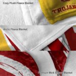 usc trojans brushstrokes red white blanket best selling