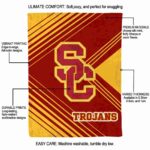 usc trojans diagonal stripes red blanket new arrival