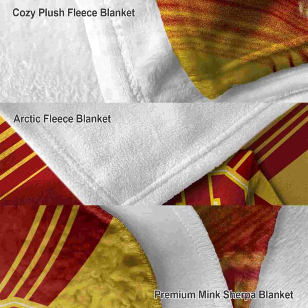 usc trojans diagonal stripes red blanket premium grade