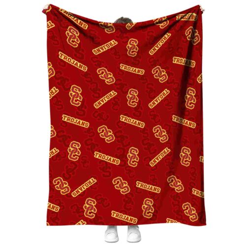 usc trojans diehard fans red blanket best selling