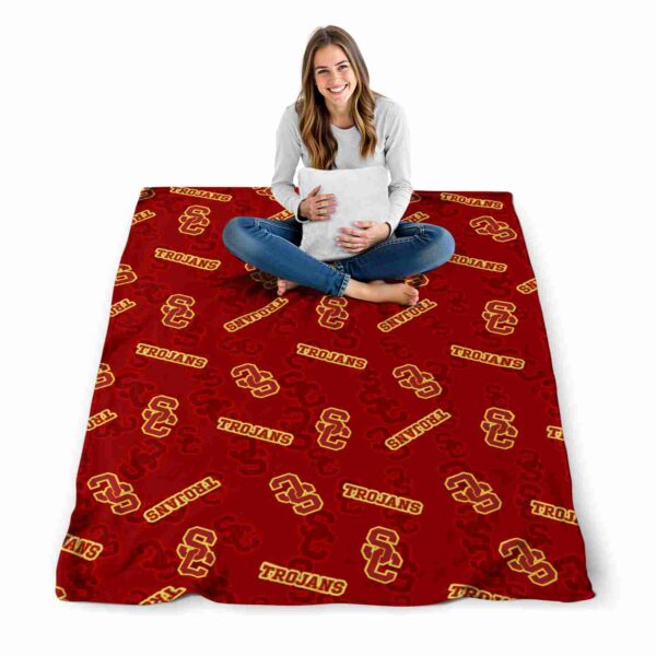 usc trojans diehard fans red blanket high quality