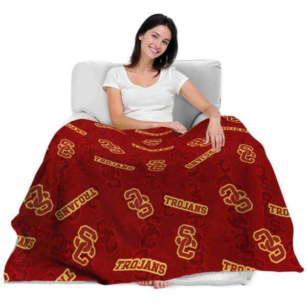 usc trojans diehard fans red blanket latest model