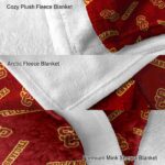 usc trojans diehard fans red blanket premium grade