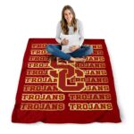 usc trojans fan pride red blanket high quality