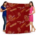 usc trojans fan spirit red blanket fashion forward