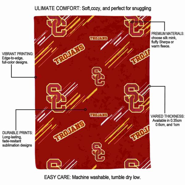 usc trojans fan spirit red blanket new arrival