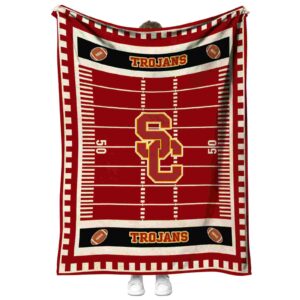 usc trojans football field red blanket best selling