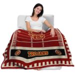 usc trojans football field red blanket best selling