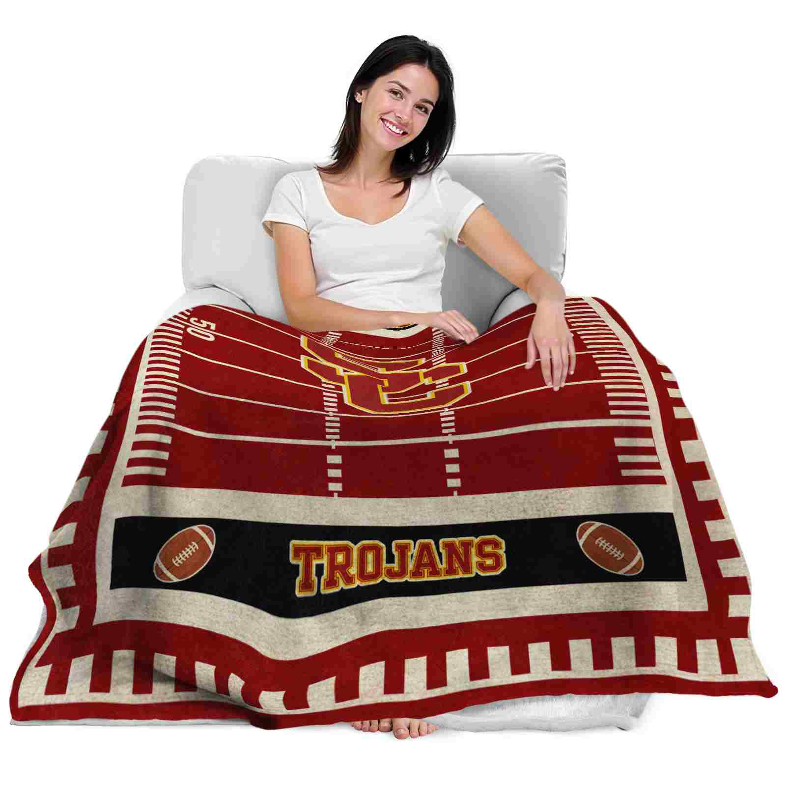 usc trojans football field red blanket latest model usc trojans football field red blanket latest model
