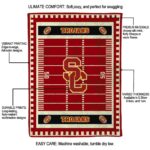 usc trojans football field red blanket best selling