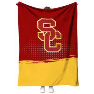 usc trojans gradient dots red blanket best selling
