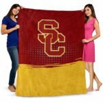 usc trojans gradient dots red blanket fashion forward