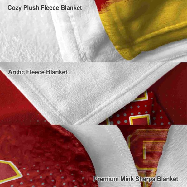 usc trojans gradient dots red blanket premium grade