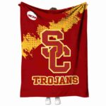 USC Trojans Grunge Texture Red Blanket 1 usc trojans grunge texture red blanket best selling