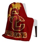 usc trojans grunge texture red blanket best selling
