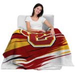 usc trojans paint streaks red white blanket best selling