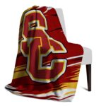 usc trojans paint streaks red white blanket best selling