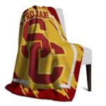 usc trojans splatter effect red blanket best selling