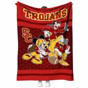 usc trojans three musketeers red blanket best selling