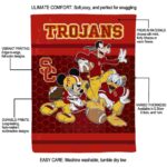 usc trojans three musketeers red blanket new arrival