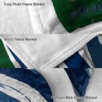 utah jazz brushstrokes navy white blanket best selling