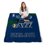 utah jazz grunge texture navy blanket best selling