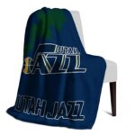 utah jazz grunge texture navy blanket best selling