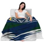 utah jazz paint streaks navy white blanket best selling