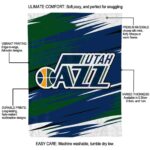 utah jazz paint streaks navy white blanket best selling