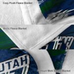 utah jazz paint streaks navy white blanket best selling