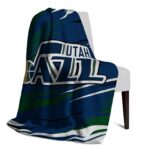 utah jazz paint streaks navy white blanket best selling