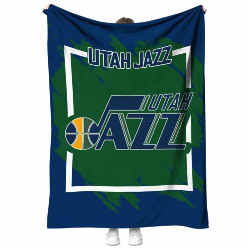 utah jazz splatter effect navy blanket best selling