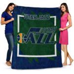 utah jazz splatter effect navy blanket best selling