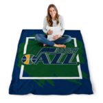 utah jazz splatter effect navy blanket best selling