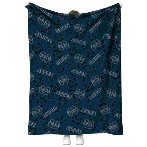 utah state aggies diehard fans navy blanket best selling