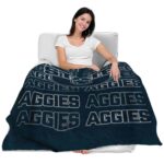 utah state aggies fan pride navy blanket latest model