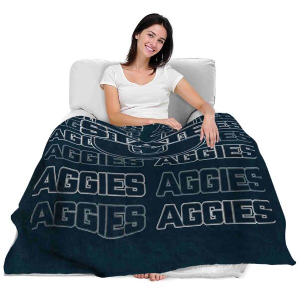 utah state aggies fan pride navy blanket latest model