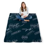 utah state aggies fan spirit navy blanket high quality