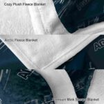 utah state aggies fan spirit navy blanket premium grade
