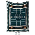 utah state aggies football field navy blanket best selling