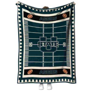 utah state aggies football field navy blanket best selling