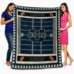 utah state aggies football field navy blanket best selling
