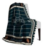 utah state aggies football field navy blanket best selling