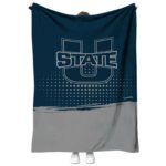 utah state aggies gradient dots navy blanket best selling