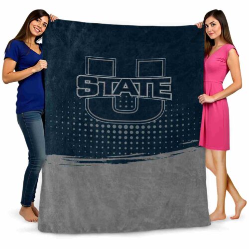 utah state aggies gradient dots navy blanket fashion forward