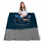 utah state aggies gradient dots navy blanket best selling